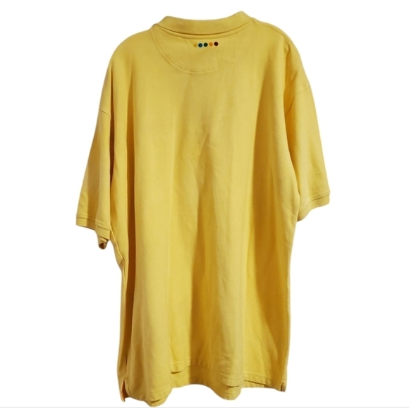 Vintage 90s Coogi Mens Yellow Polo Shirt Short Sleeves Cotton Size 3X - Picture 2 of 12